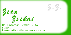 zita zsikai business card